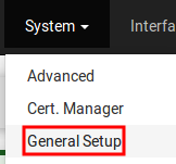 menu System > General Setup