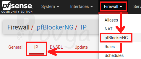 Firewall - pfBlockerNG - pfSense - Provya